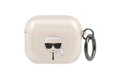 Handys - Anderes Zubehör - Karl Lagerfeld Glitter Karl's Head Case for AirPods 3 - Gold - 3666339030360