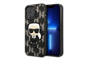 Handys - Cover & Cases - Karl Lagerfeld KLHCP13LPMNIKBK iPhone 13 Pro / 13 6.1" hardcase black/black Monogram Ikonik Patch - 3666339049386