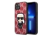 Handys - Cover & Cases - Karl Lagerfeld KLHCP13MPMNIKPI iPhone 13 6.1" hardcase red/red Monogram Ikonik Patch - 3666339049416