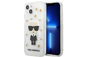 Handys - Cover & Cases - Karl Lagerfeld Flower Ikonik Karl Case for iPhone 13 mini - Transparent - 3666339049843