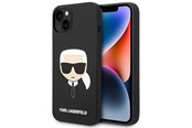 Handys - Cover & Cases - Karl Lagerfeld Silicone Karl's Head MagSafe case for iPhone 14 Plus - black - 3666339078003