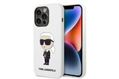 Handys - Cover & Cases - Karl Lagerfeld KLHCP14LSNIKBCH iPhone 14 Pro 6.1" hardcase white/white Silicone Ikonik - 3666339086626
