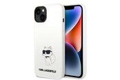 Handys - Cover & Cases - Karl Lagerfeld Silicone Choupette case for iPhone 14 Plus - white - 3666339086770