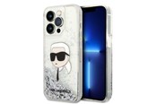 Handys - Cover & Cases - Karl Lagerfeld KLHCP14LLNKHCH iPhone 14 Pro 6.1" silver/silver hardcase Glitter Karl Head - 3666339086862