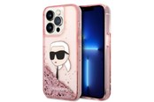 Handys - Cover & Cases - Karl Lagerfeld Glitter Karl's Head case for iPhone 14 Pro Max - pink - 3666339086916