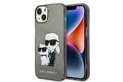Handys - Cover & Cases - Karl Lagerfeld Glitter Karl&Choupette case for iPhone 14 Plus - black - 3666339087210