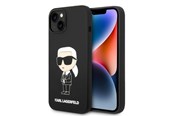 Handys - Cover & Cases - Karl Lagerfeld KLHMP14MSNIKBCK iPhone 14 Plus 6.7" hardcase black/black Silicone Ikonik Magsafe - 3666339087692