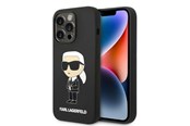 Handys - Cover & Cases - Karl Lagerfeld Silicone Ikonik MagSafe case for iPhone 14 Pro - black - 3666339087708
