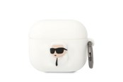 Handys - Anderes Zubehör - Karl Lagerfeld KLA3RUNIKH AirPods 3 cover white/white Silicone Karl Head 3D - 3666339087852
