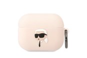 Handys - Anderes Zubehör - Karl Lagerfeld KLAPRUNIKP AirPods Pro cover pink/pink Silicone Karl Head 3D - 3666339087876