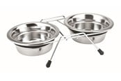 Hunde - Nobby Stander m. 2 skåle Silent Diner 750 ml - L79047