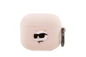 Handys - Anderes Zubehör - Karl Lagerfeld KLA3RUNCHP AirPods 3 cover pink/pink Silicone Choupette Head 3D - 3666339087975