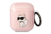 Handys - Anderes Zubehör - Karl Lagerfeld KLA2HNCHTCP Airpods 1/2 cover pink/pink Ikonik Choupette - 3666339088071