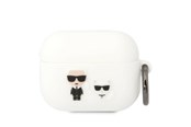 Handys - Anderes Zubehör - Karl Lagerfeld KLACAPSILKCW AirPods Pro cover white/white Silicone Karl & Choupette - 3666339088200