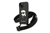 Handys - Cover & Cases - Karl Lagerfeld KLHCP14SSTKMK iPhone 14 6.1" black/black hardcase Monogram Ikonik Patch - 3666339098650