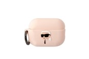 Handys - Cover & Cases - Karl Lagerfeld KLAP2RUNIKP AirPods Pro 2 cover pink/pink Silicone Karl Head 3D - 3666339099251