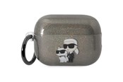 Handys - Anderes Zubehör - Karl Lagerfeld KLAP2HNKCTGK Airpods Pro 2 cover black/black Gliter Karl&Choupette - 3666339099343