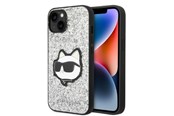 Handys - Cover & Cases - Karl Lagerfeld KLHCP14SG2CPS iPhone 14 6.1" silver/silver hardcase Glitter Choupette Patch - 3666339099435