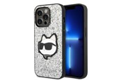 Handys - Cover & Cases - Karl Lagerfeld KLHCP14LG2CPS iPhone 14 Pro 6.1" silver/silver hardcase Glitter Choupette Patch - 3666339099459