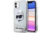 Handys - Cover & Cases - Karl Lagerfeld KLHCN61LNCHCS iPhone 11/ XR silver/silver hardcase Glitter Choupette Head - 3666339118952