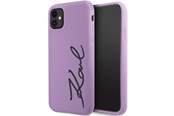Handys - Cover & Cases - Karl Lagerfeld KLHCN61SKSVGU iPhone 11 / Xr 6.1" purple/purple hardcase Silicone Signature - 3666339130602