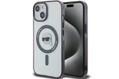 Handys - Cover & Cases - Karl Lagerfeld KLHMP15SHKHNOTK iPhone 15 6.1" transparent hardcase IML Karl`s Head MagSafe - 3666339161910