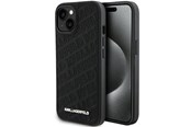 Handys - Cover & Cases - Karl Lagerfeld Quilted K Pattern case for iPhone 15 - black - 3666339165031