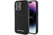 Handys - Cover & Cases - Karl Lagerfeld Quilted K Pattern iPhone 15 Pro Case - Black - 3666339165055