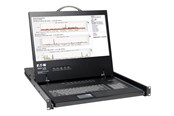 Monitor - 19" Tripp Lite Eaton Series 8-Port Rack Console VGA KVM Switch w/ 19" LCD 1U TAA - B040-008-19