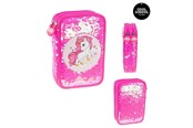 Schul-Zubehör - Tinka DOUBLE PENCIL CASE UNICORN WITH SEQUINS - 8-804214