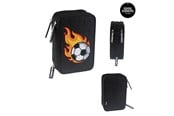 Schul-Zubehör - Tinka TRIPLE PENCIL CASE FLAMING FOOTBALL - 8-804220