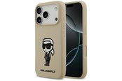 Handys - Cover & Cases - Karl Lagerfeld Silicone Karl Sketch & Logo MagSafe Case for iPhone 17 Pro - Brown - 3666339498276