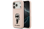Handys - Cover & Cases - Karl Lagerfeld Silicone Karl Sketch & Logo MagSafe Case for iPhone 17 Pro Max - Pink - 3666339498443
