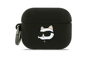 Handys - Anderes Zubehör - Karl Lagerfeld Silicone Choupette Head 3D Case for AirPods Pro 3 - Black - 3666339574895