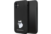 Handys - Cover & Cases - Karl Lagerfeld KLHCN61SMHCNPK case for iPhone 11 / Xr - black Silicone C Metal Pin - 3666339166274