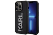 Handys - Cover & Cases - Karl Lagerfeld 3D Rubber Glitter Logo iPhone 15 Pro Case - Black - 3666339166618