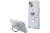 Handys - Cover & Cases - Karl Lagerfeld KLHMP15SHMRSKHH iPhone 15 6.1" white/white hardcase Ring Stand Karl Head MagSafe - 3666339168513