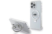 Handys - Cover & Cases - Karl Lagerfeld KLHMP15LHMRSKHH iPhone 15 Pro 6.1" white/white hardcase Ring Stand Karl Head MagSafe - 3666339168537