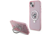 Handys - Cover & Cases - Karl Lagerfeld Ring Stand Karl&Choupette MagSafe case for iPhone 15 Plus - pink - 3666339169008