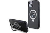Handys - Cover & Cases - Karl Lagerfeld KLHMP15SHMRSKCK iPhone 15 6.1" black/black hardcase Ring Stand Karl&Choupette MagSafe - 3666339169114