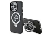 Handys - Cover & Cases - Karl Lagerfeld KLHMP15LHMRSKCK iPhone 15 Pro 6.1" black/black hardcase Ring Stand Karl&Choupette MagSafe - 3666339169138