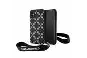 Handys - Cover & Cases - Karl Lagerfeld KLHCN61SAKLMBSK iPhone 11 / Xr 6.1" black/black hardcase Monogram Losange Saffiano - 3666339169992