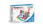 Bausets - PicassoTiles 3-in-1 Kugelbahn, Rennstrecke und magnetisches Bauset – 108 Teile - PTG108