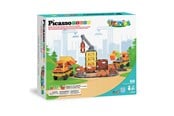 Bausets - PicassoTiles 5-in-1 Baumaschinen und Baustelle – magnetisches Bauset – 50 Teile - PTU06