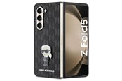 Handys - Cover & Cases - Karl Lagerfeld Saffiano Monogram Ikonik Pin case for Samsung Galaxy Z Fold 5 - black - 3666339174026
