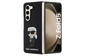 Handys - Cover & Cases - Karl Lagerfeld KLHCZFD5SNIKBCK Z Fold5 hardcase black/black Silicone Ikonik - 3666339174064