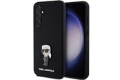 Handys - Cover & Cases - Karl Lagerfeld Silicone Ikonik Metal Pin case for Samsung Galaxy S23 FE - black - 3666339218645