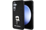 Handys - Cover & Cases - Karl Lagerfeld Fixed Glitter Ikonik Logo Metal Pin case for Samsung Galaxy S24+ - black - 3666339242091