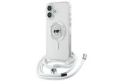 Handys - Cover & Cases - Karl Lagerfeld Crossbody IML Karl Head Magsafe Case for iPhone 16 - Clear - 3666339320522