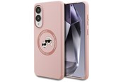 Handys - Cover & Cases - Karl Lagerfeld Silicone Nauble Heads And Circle MagSafe Case for Samsung Galaxy S25 Edge - Pink - 3666339477073